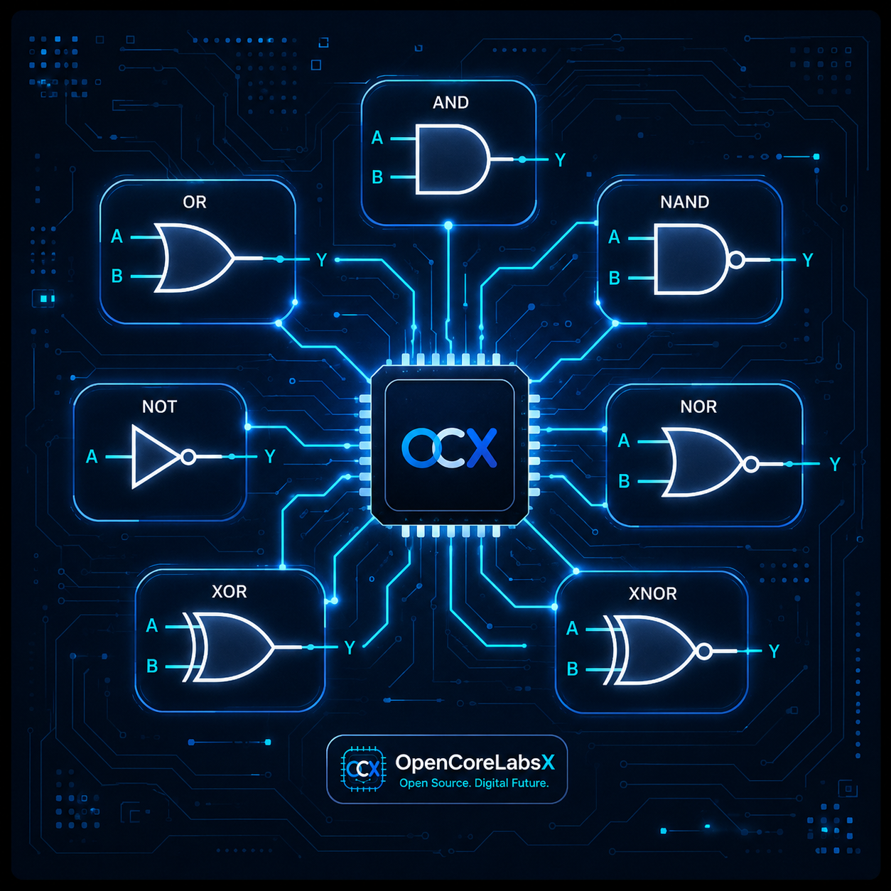 OpenCoreLabsX logic gate diagram